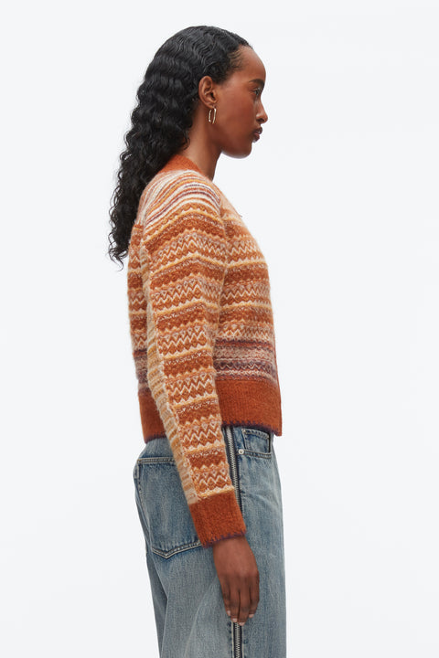 Fair Isle Zip Cardigan