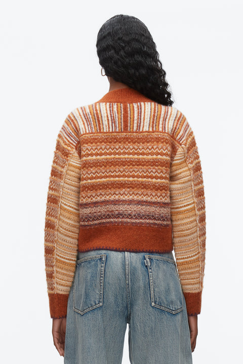 Fair Isle Zip Cardigan