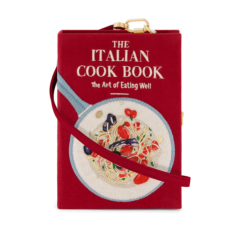 Book Clutch Italian Cook Book Strapped