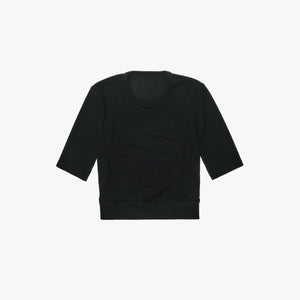 Ghost image of the black cropped rib tee