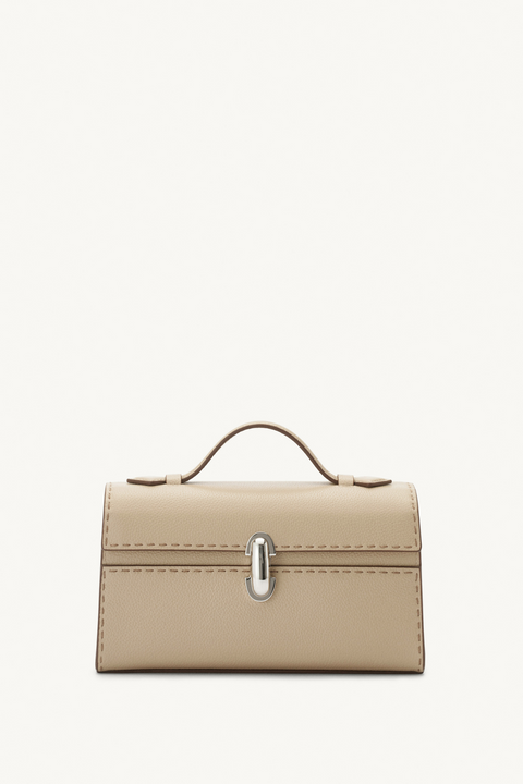 Symmetry Pochette In Grained Calf Leather With Hand Stitch