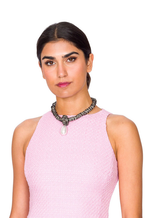 Pearl Drop Necklace Noir