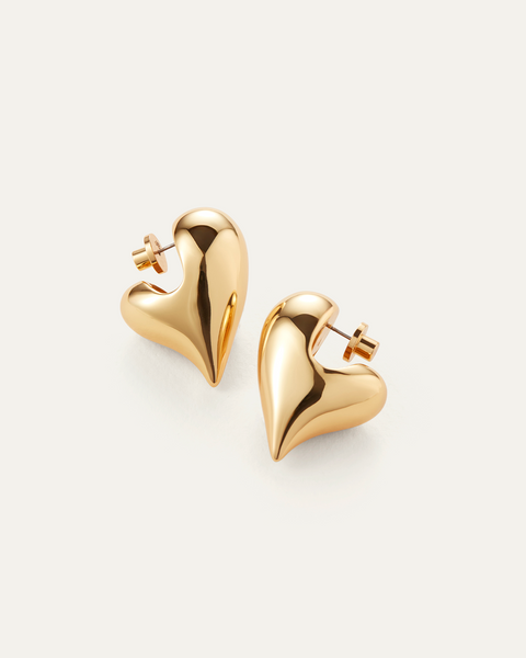 Art Heart Puff Earrings