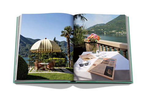 Two inside pages in the Lake Como Idyll book