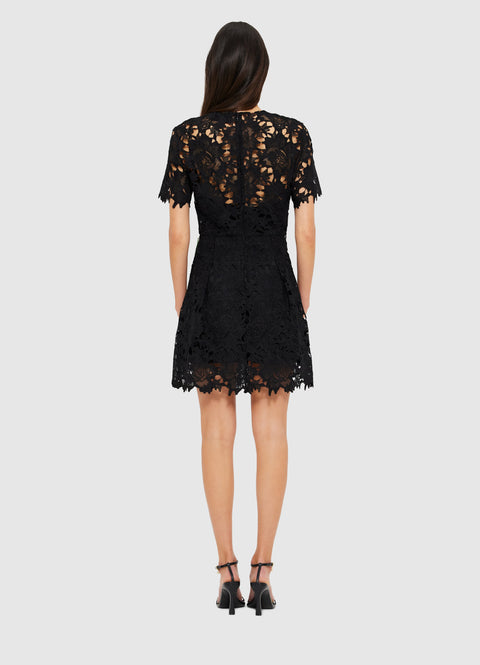 Margot Embroidered Lace Mini Dress