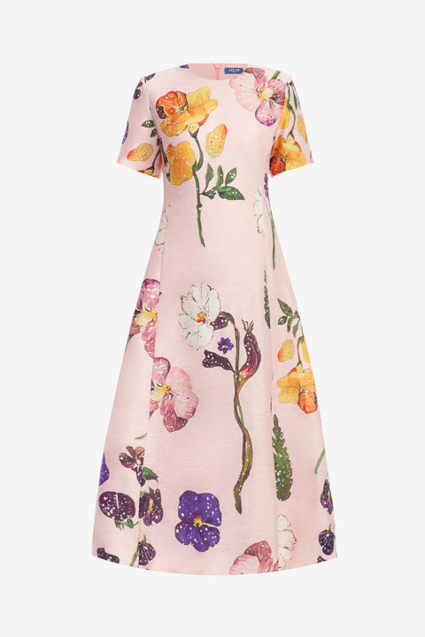 Caroline Short Sleeve Midi Dress