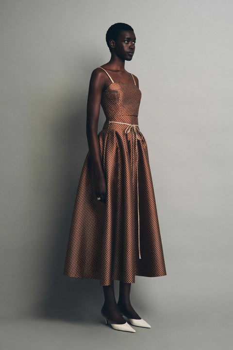 Tie Full Pleated Skirt