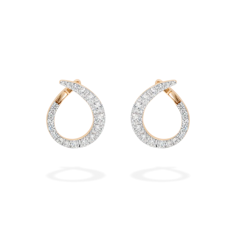 Radiant Hoop Earrings - Full Diamond Version