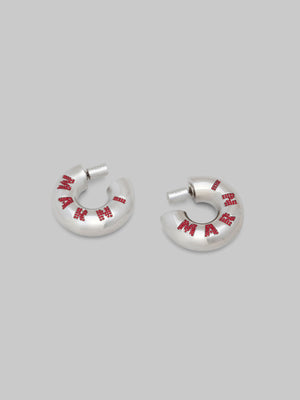 Mini Logo Hoop Earrings