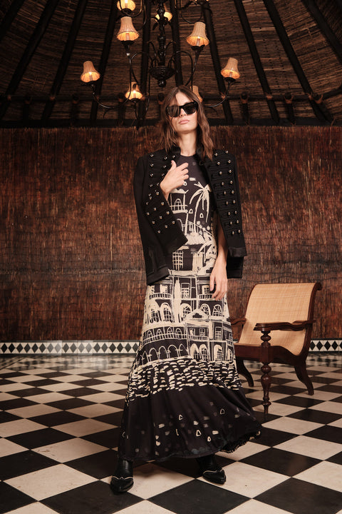 Cardinal Direction Ankle Dress