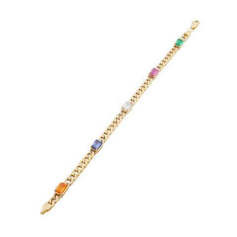 Rainbow Cuban Bracelet