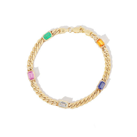 Rainbow Cuban Bracelet