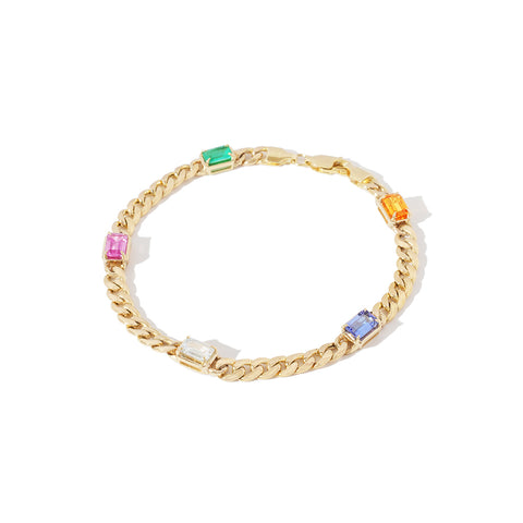 Rainbow Cuban Bracelet