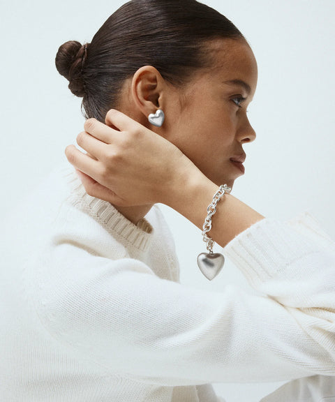 The Puffy Heart Stud Earrings