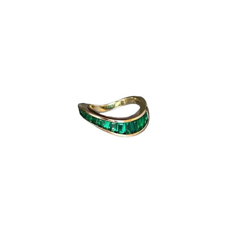 Waves Baguette Ring