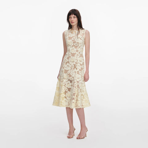 Crochet Lace Midi Dress