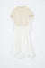 Cream French terry cotton combo midi dress.