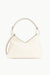 Front of the cream leather shoulder bag