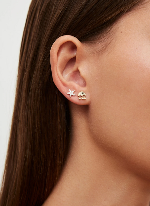 Nano Jellyfish Stud Earring