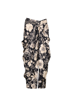 Silk Twill Silent Tension Ankle Skirt