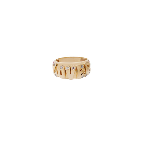 Lover Ring In 14k Yg, 1.45ct Diamond, 0.95ct Pink Sapphire