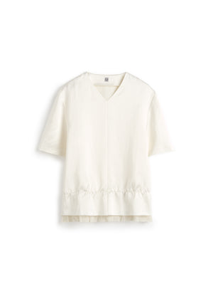 V Neck Satin Pullover Top