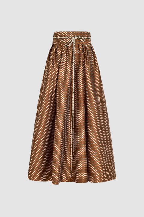 Tie Full Pleated Skirt