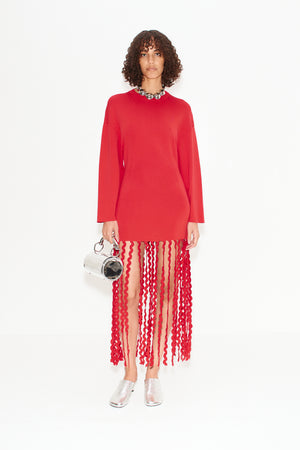 Wallis Knit Fringe Dress