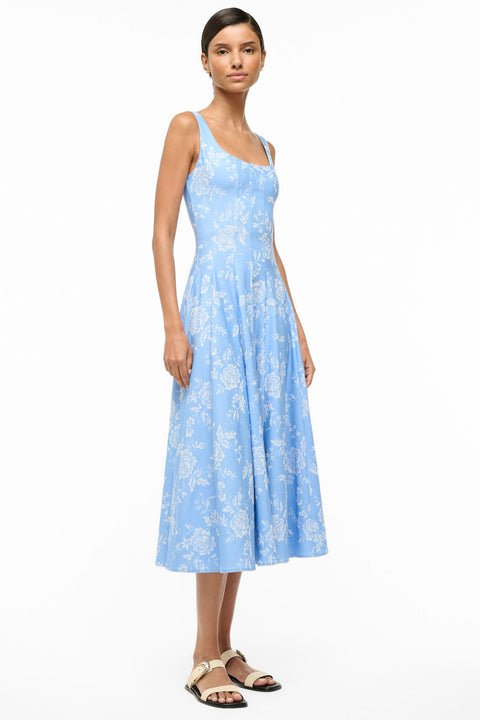 Wells Dress Blue Rose