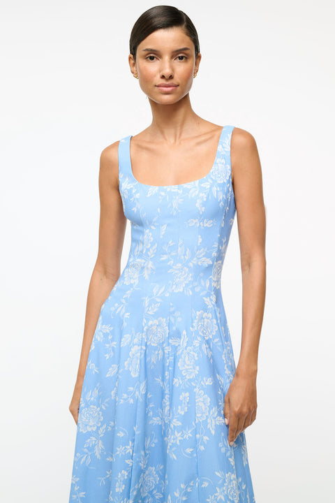 Wells Dress Blue Rose