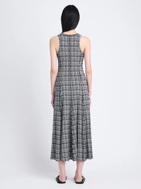 Matilda Dress in Painted Grid Jersey