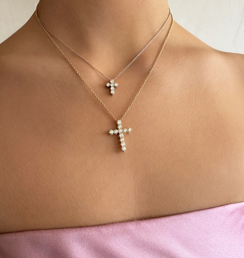 Alix Modern Cross Necklace
