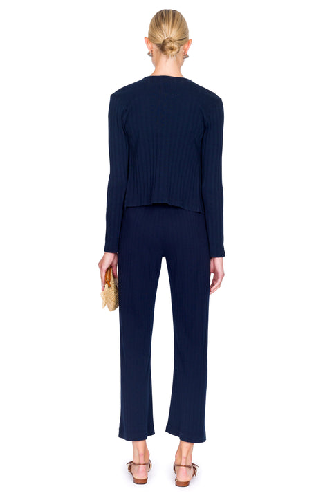 The Pointelle Simple Crop Pant