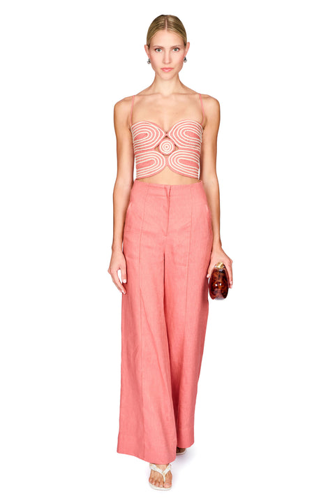 Baía Embroidered Crop Top