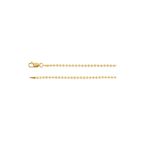 Gold Bead Chain 2mm