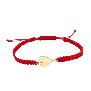 Red Cord Heart Friendship Bracelet