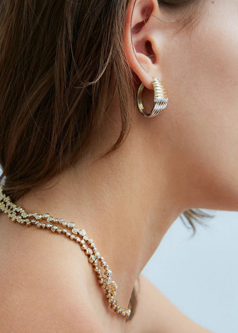 Escargot Diamond Rivière Necklace