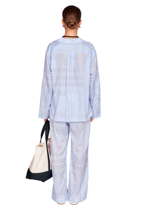 Monogram Cotton-Blend PJ Top