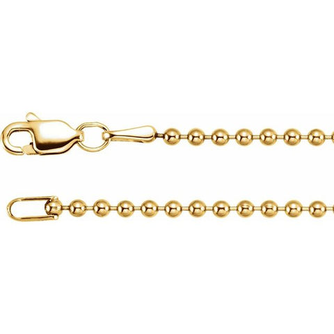 Gold Bead Chain 3mm