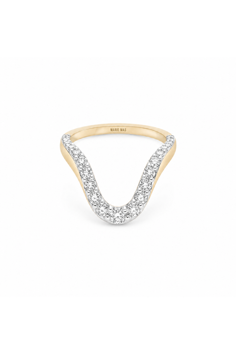 Grand Aura Ring Half Pave