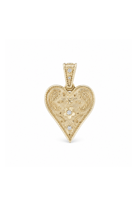Small Southwestern Heart Charm