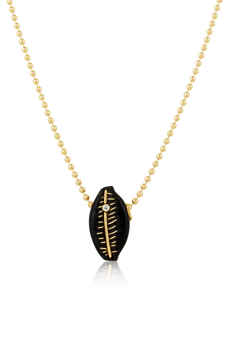 Carved Ebony Cowrie Shell