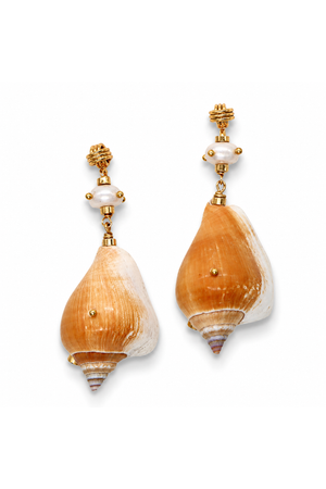 One Of A Kind Long Shell Samsara Earring