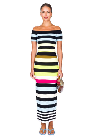 Striped Bodycon Maxi Skirt