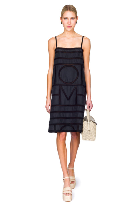 Monogram Silk Tank Dress