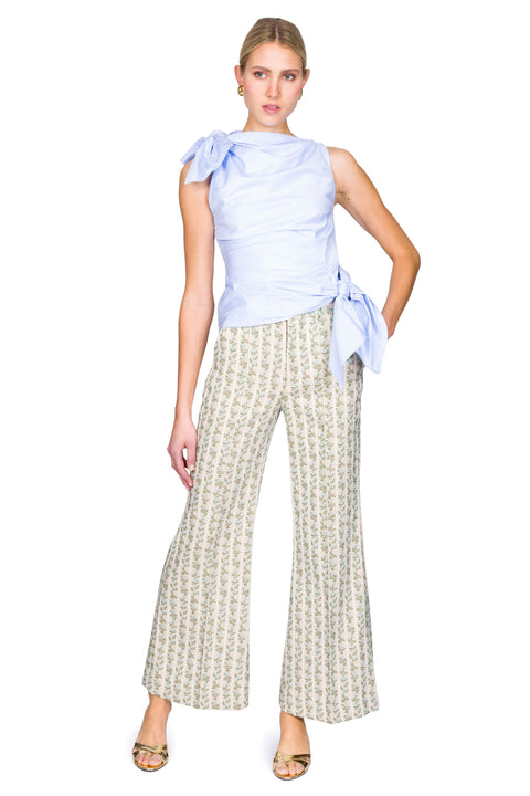 Bow Drape Shirting Top