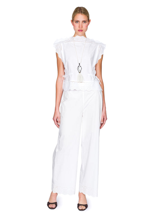 Gretana Pants With Lace Hem