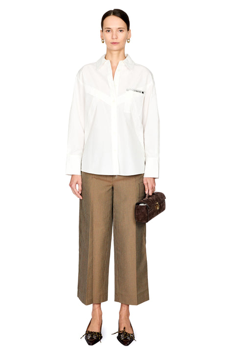 Curved Tweed Pants