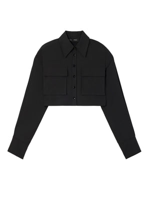 Ghost image of Proenza schouler eco poplin cropped shirt in black