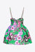 Ghost image of the back of the butterfly printed mini dress